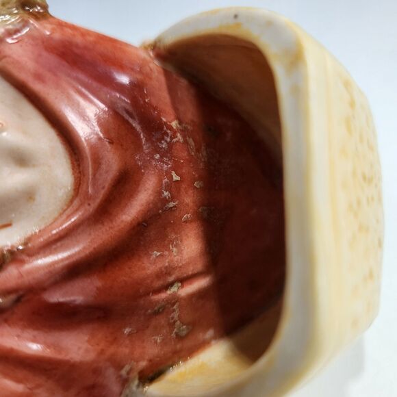 Holy Water Font Hanging Bisque Porcelain Crucified Christ VTG 1961 Jesus Japan - Picture 7 of 8